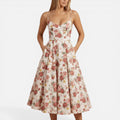 Spaghetti Straps Wedding Guest Midi Dress