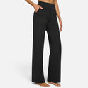 High Waisted Wide Leg Straight Fit Pants