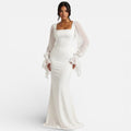 Long Sleeve Wedding Maxi Dress