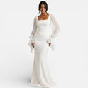 Long Sleeve Wedding Maxi Dress