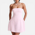 Strapless A-Line Wedding Guest Mini Dress