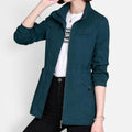 Drawstring Waist Transitional Jacket