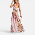 Maxi Dress Halter Neck Sleeveless Floral Print