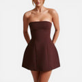 Strapless A-Line Wedding Guest Mini Dress