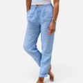 Drawstring Linen Blend Trousers