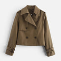 Women's Trench Jacket – Short, Double-Breasted