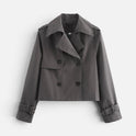 Women's Trench Jacket – Short, Double-Breasted
