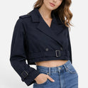 Women's Trench Jacket – Cropped, Belted