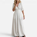Wrap Waist Wide Leg Jumpsuit