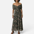 Floral Bardot Midi Dress