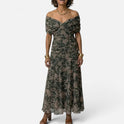 Floral Bardot Midi Dress