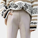 Women's Dress Pants – Herringbone, Straight-Leg