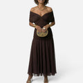 Floral Bardot Midi Dress