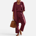 Three Piece Linen Blend Co Ord Set