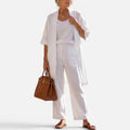 Three Piece Linen Blend Co Ord Set