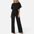 Wide Leg Jumpsuit With Tie Waist