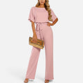 Wide Leg Jumpsuit With Tie Waist