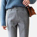 Women's Dress Pants – Herringbone, Straight-Leg