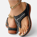 Orthopedic Sandals Rhinestone Thong Open Toe Flat