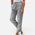 Drawstring Linen Blend Trousers