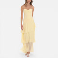 Elegant Spaghetti Strap Tiered Maxi Wedding Dress