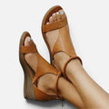 Ankle Strap Wedge Heel Sandals