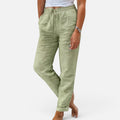 Drawstring Linen Blend Trousers