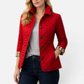 Quilted Button Jacket with Collar