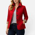 Quilted Button Jacket with Collar