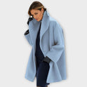 Women's Wool Mid-Length Coat with Shawl Collar