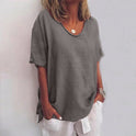 Women's Relaxed Fit Short Sleeve Scoop Neck Top