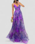 Printed Cut Out Maxi Dress