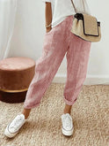 Women's Relaxed Fit Striped Pants with Pockets